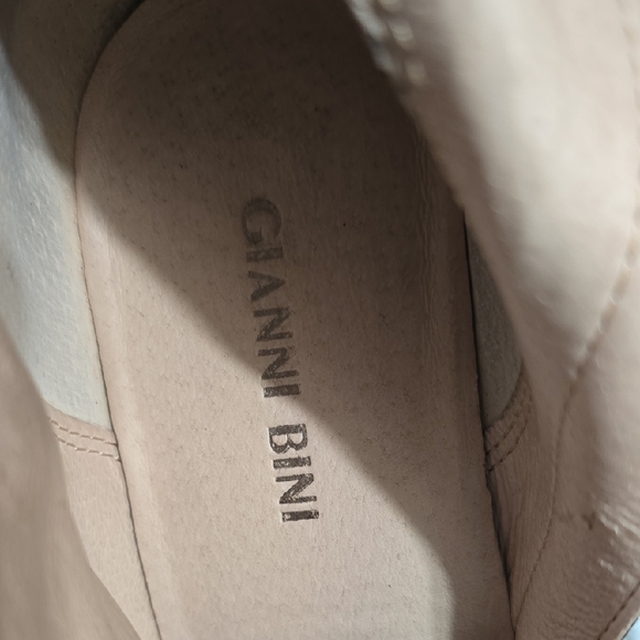 Gianni Bini Black and Gold Embroidered Ankle Boots - Picture 2 of 12